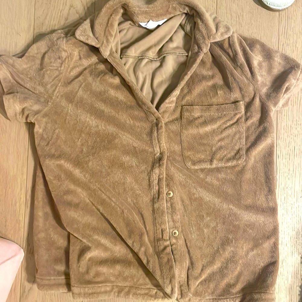 BB Dakota terry cloth top set  steve madden large